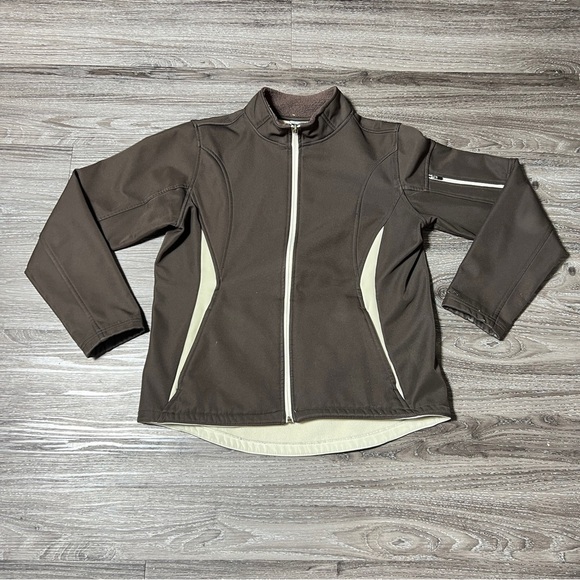 Champion Women  Brown and Cream Jacket with Zip Pockets M - Picture 1 of 7
